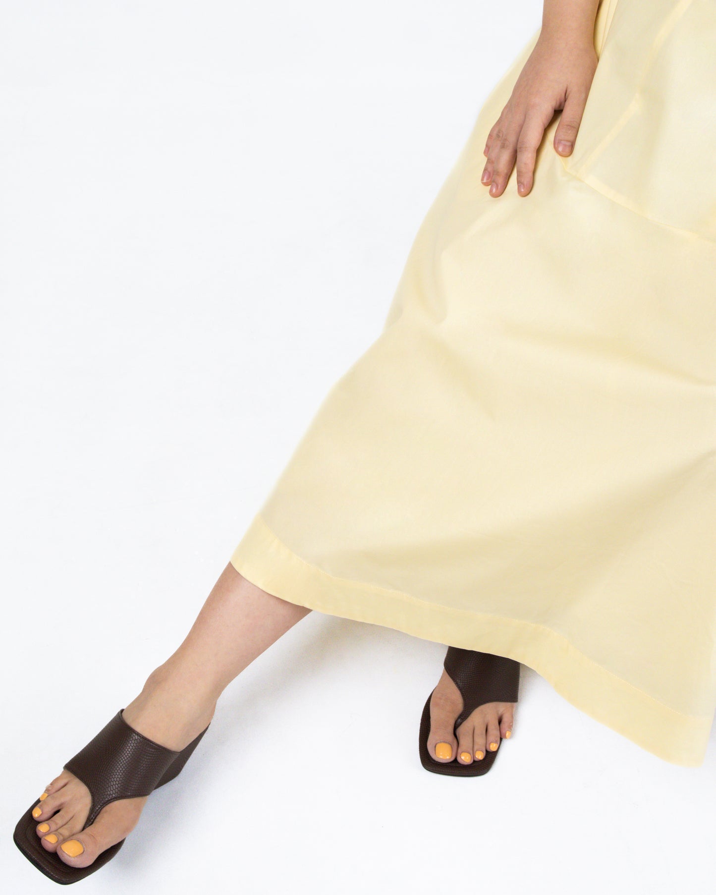 Evelyn Capelet Poplin Midi Dress